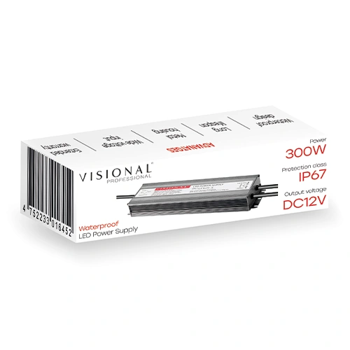 Ūdensizturīgs LED barošanas bloks 12V, 25A, 300W, IP67